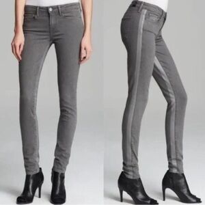 Vince Dylan Skinny in Silverfin Tux Stripe Gray Jeans Size 27